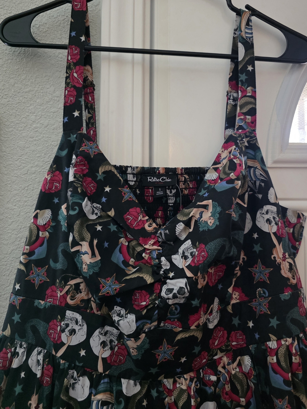 NWT Torrid Retro Chic Mermaid Skull Flower Sun Dress Plus Size 1 - Picture 4 of 12